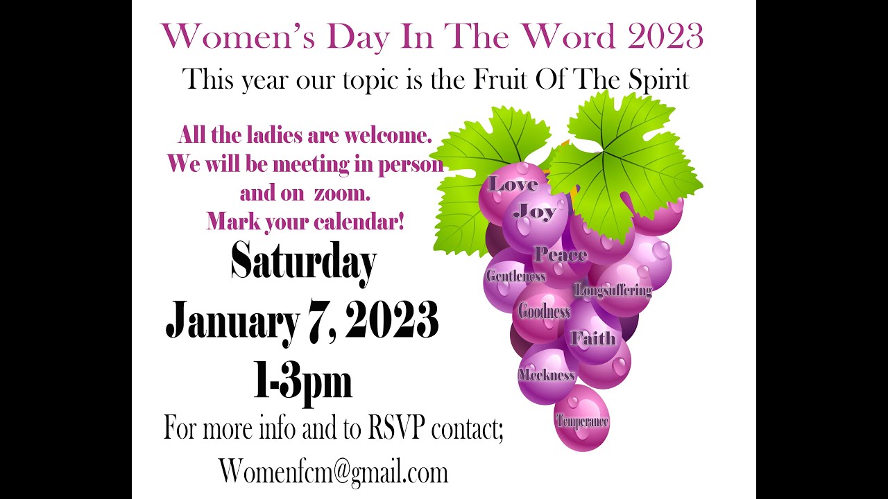 Fruit Of The Spirit Theme For 2023 Women's Day In The Word